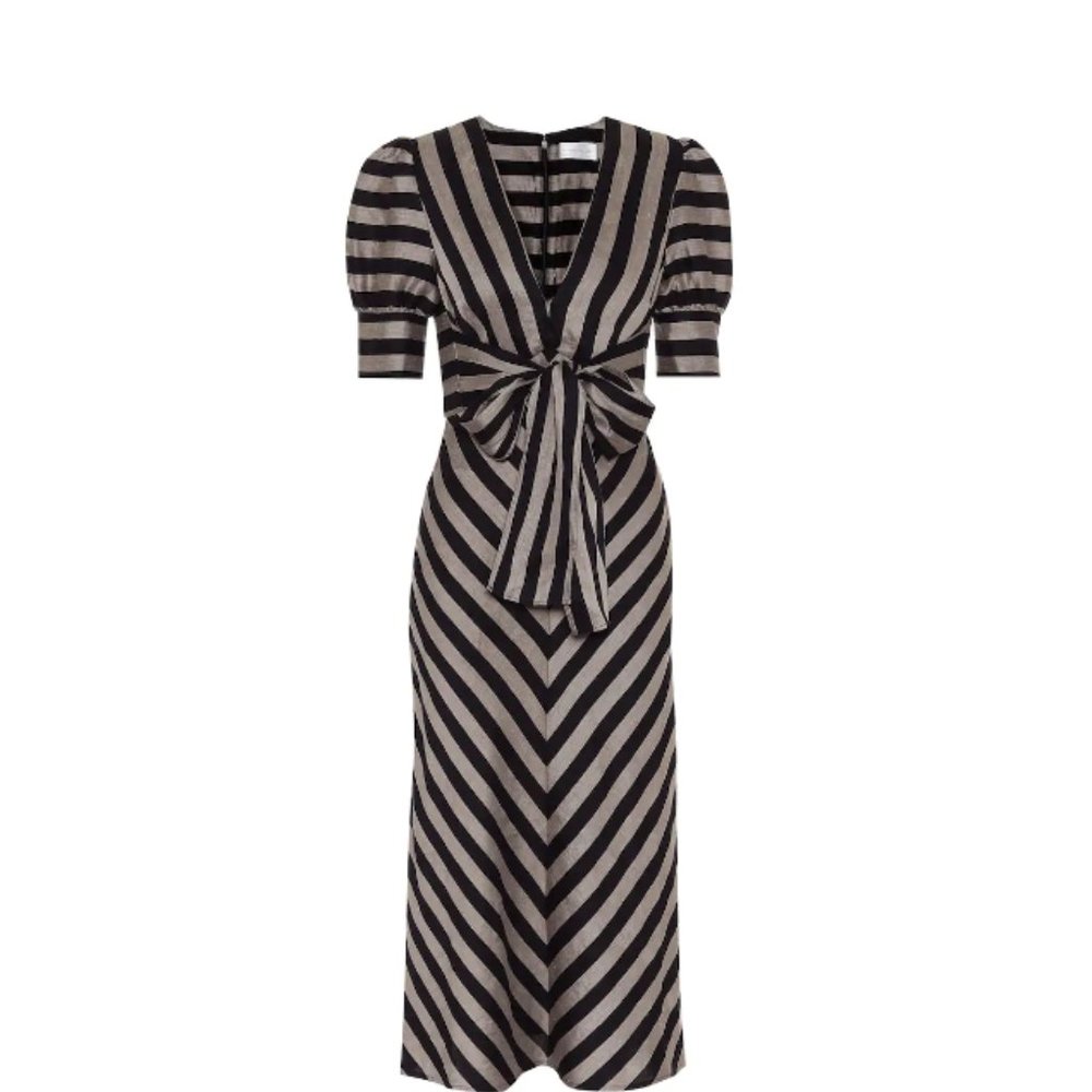 NEW without tags Rebecca Vallance Nautique Striped Midi Dress Size 6 (UK 10)